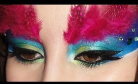 Feather Mask Makeup