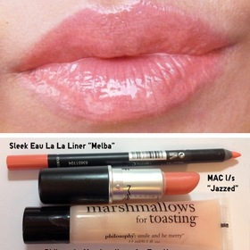 I had been looking for lipliner like this color!
So perfect for MAC Jazzed or Shy Girl.
