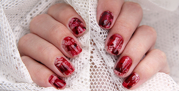 Halloween Nail Art: Blood-Splattered