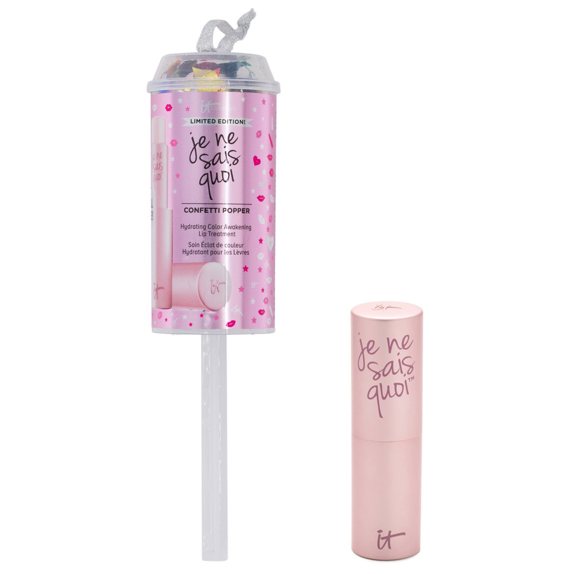 IT Cosmetics Je Ne Sais Quoi Lip Treatment Confetti Popper product smear.