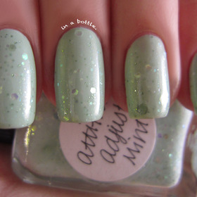 Lynnderella Attitude Adjust Mint over China Glaze Refresh-Mint @gemsinabottle