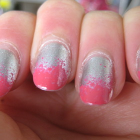 silver with bright pink
