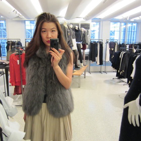 Should I get this dove gray furry Theory vest?