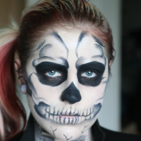 Lady Gaga Inspired Skull Makeup