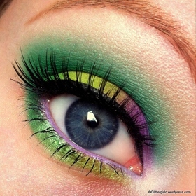I'm using Makeup Geek, Lime Crime and Sugarpill eyeshadows in this look. :) Check out my facebook page for more pictures: https://www.facebook.com/pages/GlitterGirlC/169478716487621?ref=tn_tnmn