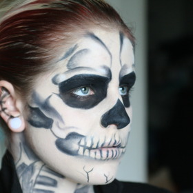 Lady Gaga Inspired Skull Makeup