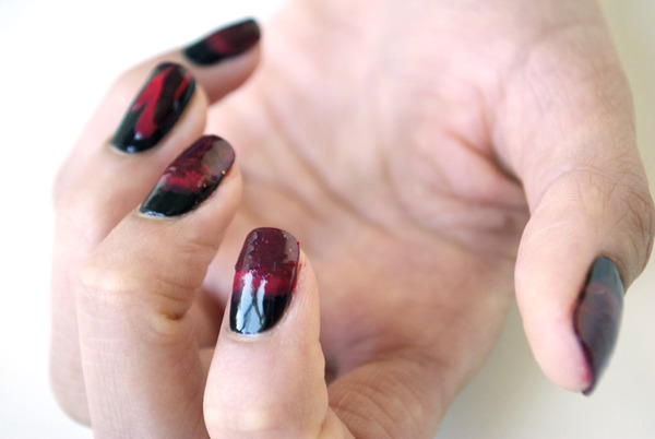 4. Dripping Blood Nail Tutorial - wide 9