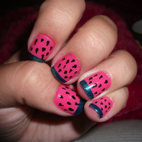My watermelon nails that I wore in the summer 