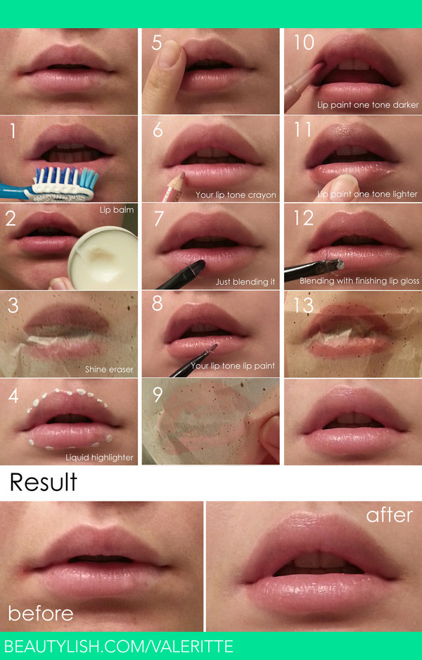 Makeup D.'s   Tutorial up natural Photo  Lip video Look  (Valeritte)  tutorial Natural make Valerie