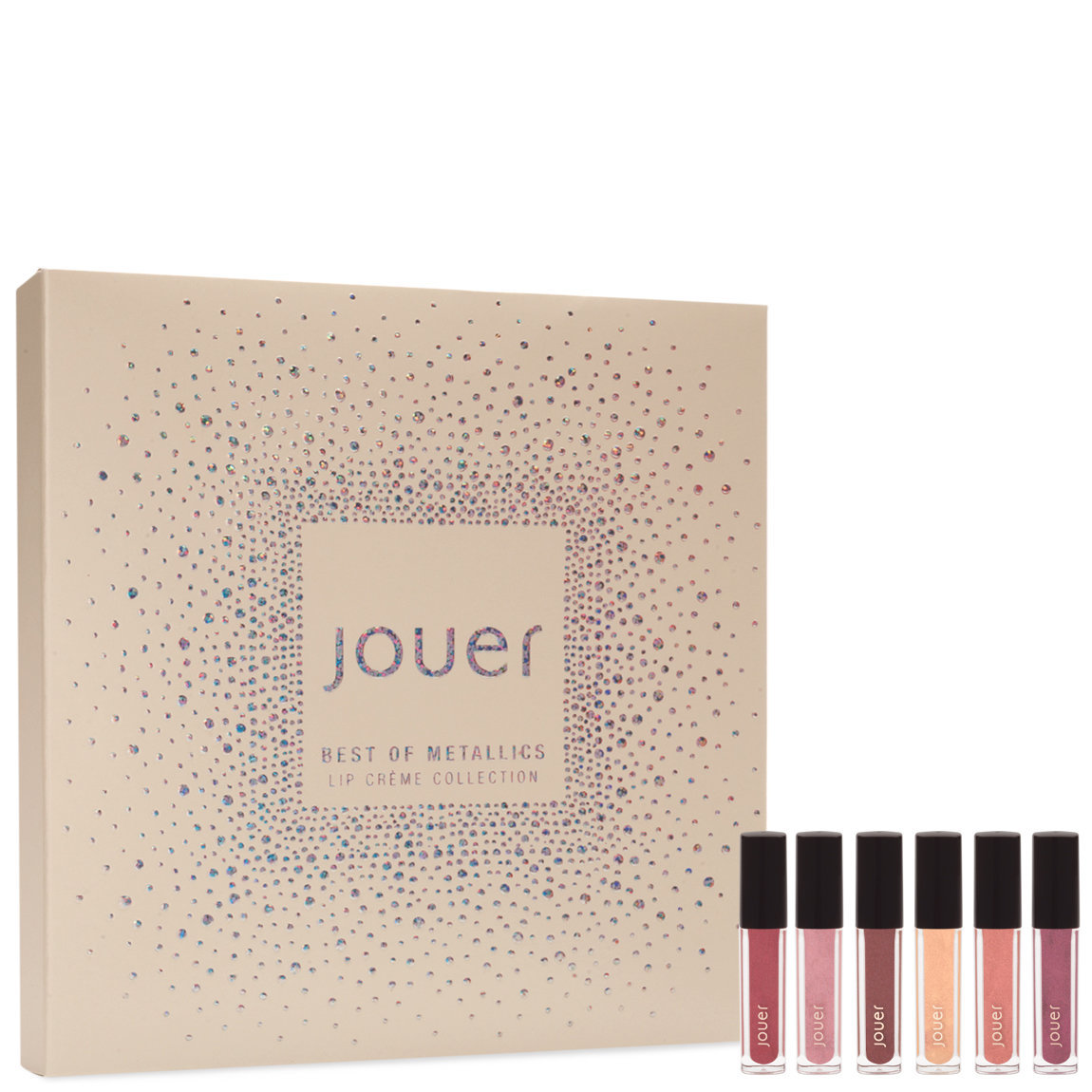 Jouer Cosmetics Best of Metallics Mini Lip Crème Gift Set product smear.