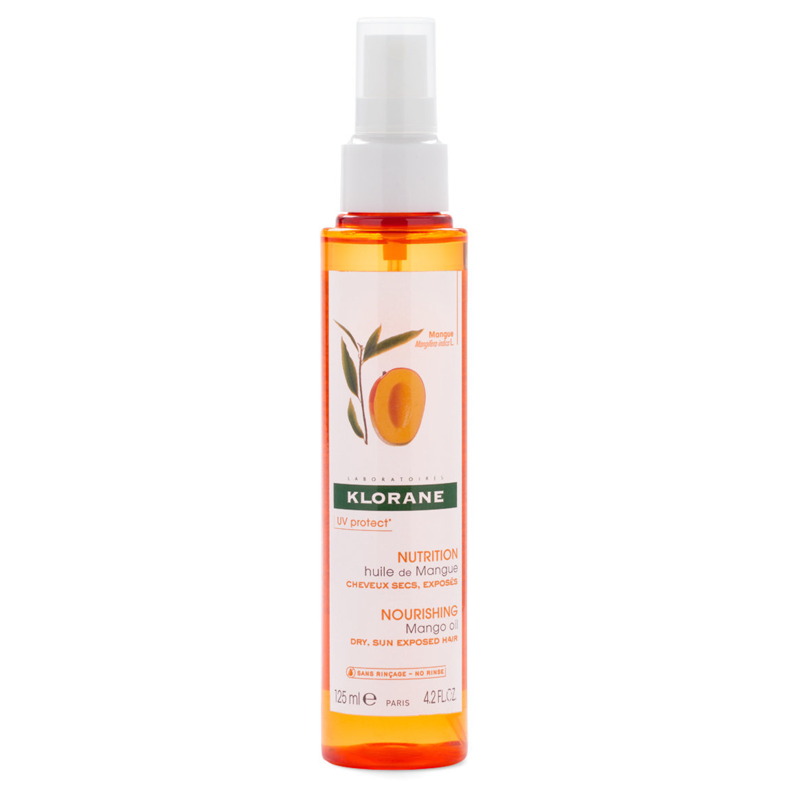 Klorane Mango Oil Spray product smear.