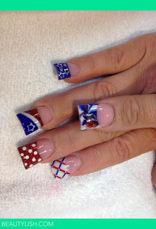 United States 4th of July Nails Acrylic