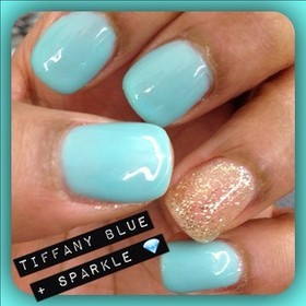 Heard a lot about gel soak-offs so I though trying them before I went away on vaction was ideal. They colors I chose were called sea foam & golden treasure. The "sea foam' looks more like Tiffany Blue if you ask me! I recommend them however if you have weak nails they are going to damage them and hince make them even weaker so beware. Although not as damaging a acrylics they will take some time to recover. 