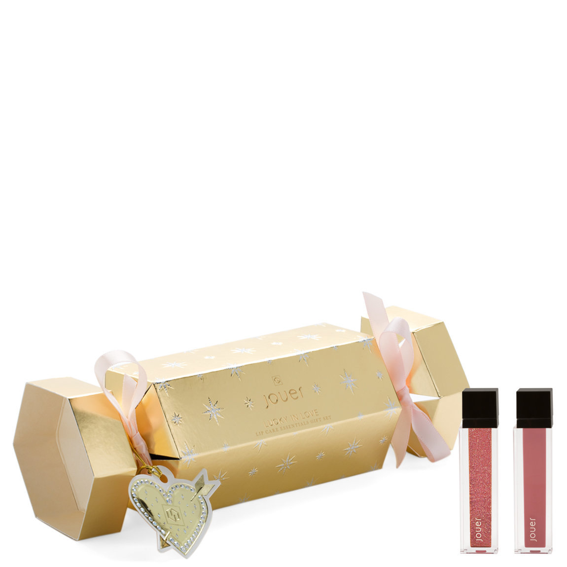 Jouer Cosmetics Lucky in Love Lip Crème & Lip Topper Gift Set product smear.