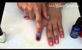 Nail Tutorial: 4th of July Red, White, and Blue in 5 Minutes!!