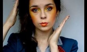 Welcome to the circus: Orange makeup!