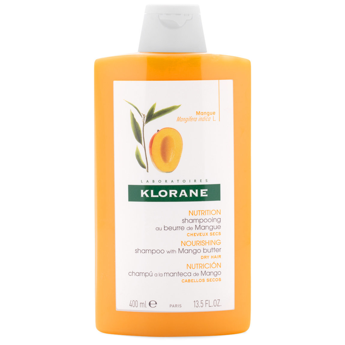 Klorane Shampoo with Mango Butter 13.5 oz product smear.