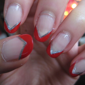 red and silver chevron
