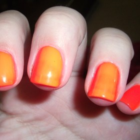 If your neon nails look like this even after many coats all you need is some underwear! Apply a coat of silver or white before the color and you'll never spend hours apply a bajillion coats of neon polish again! :)