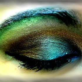 Inspired by the beautiful colors of Peacock feathers.  

