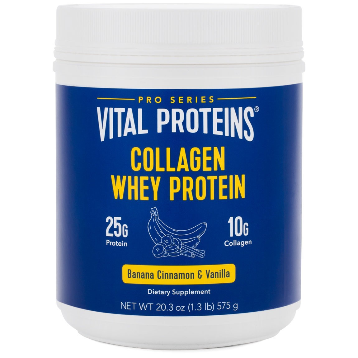 Vital Proteins Collagen Whey Protein - Banana, Cinnamon & Vanilla product smear.