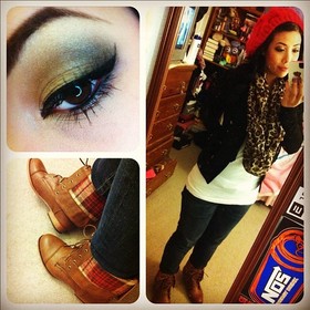 outfit for the day. makeup done by naked palette 2 