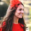 Kate's outstanding taste in hair-wear never disappoints, and we especially love the orange-coral shade of this particular design. 
