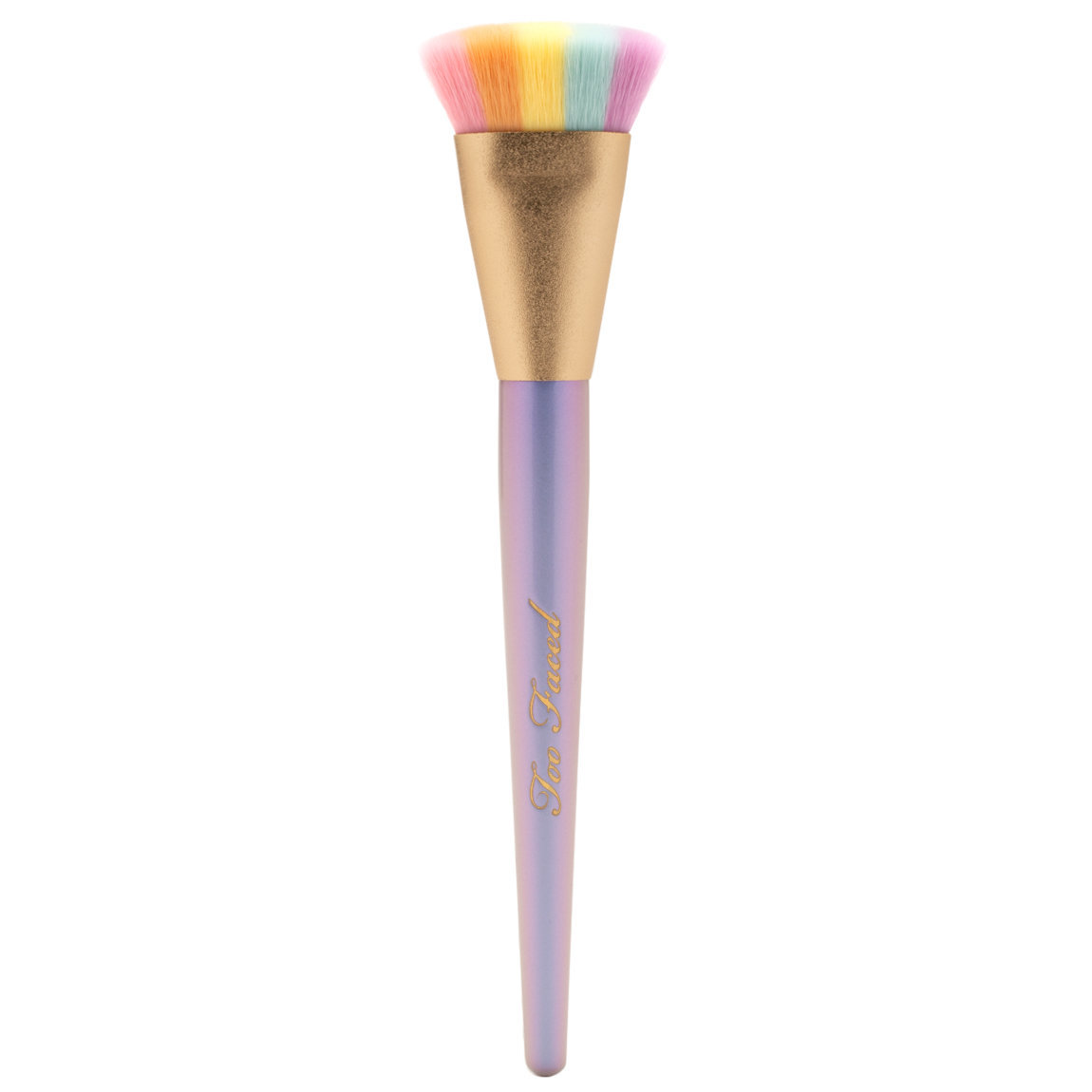 Too Faced Magic Rainbow Strobing Brush product smear.