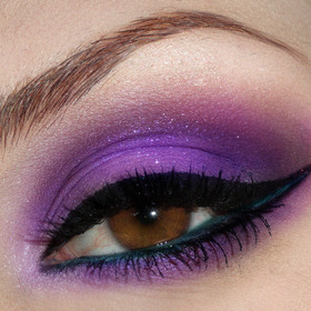High Voltage Violet - http://bowsandcurtseys.blogspot.com/2011/09/high-voltage-violet-eyes.html