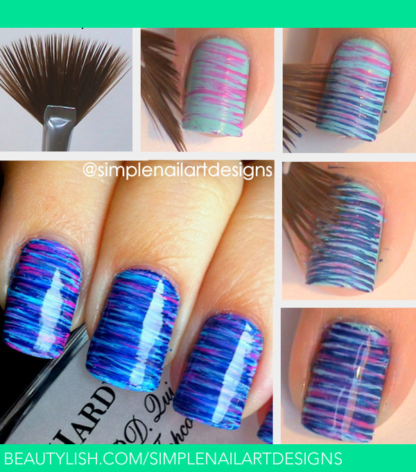 Fan Brush Nail Art Tutorial | simplenailartdesigns s.'s ...