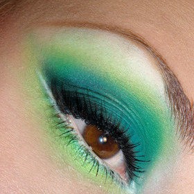 Teal, Lime and White