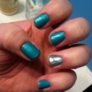 Teal w/ Gold Crackle