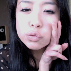 haha showing my new Lime Crime lipstick in Coquette.