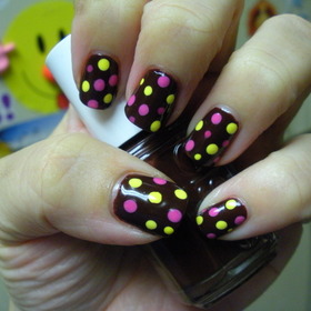 Essie Chocolate Kisses, OPI Strawberry Margarita and China Glaze Happy Go Lucky 