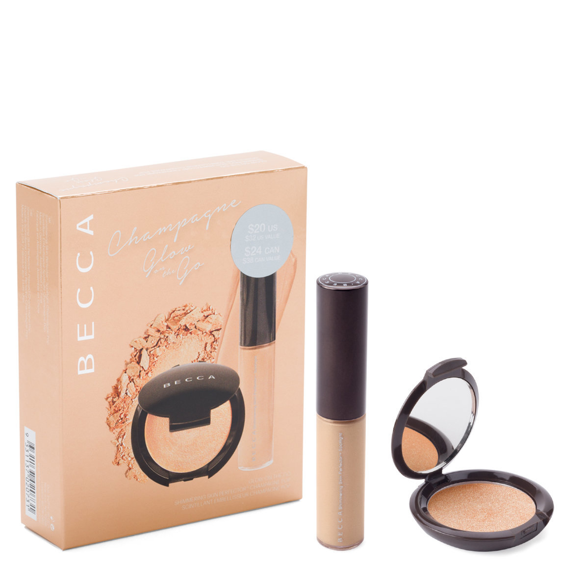 BECCA Shimmering Skin Perfector Champagne Pop Glow On The Go product smear.
