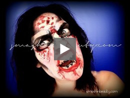 Zombie Makeup Looks: The Fake Bloody Mess Zombie 