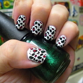 China Glaze White On White, China Glaze Emerald Sparkle and China Glaze Ruby Pumps