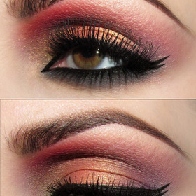 playing around with red eyeshadow 