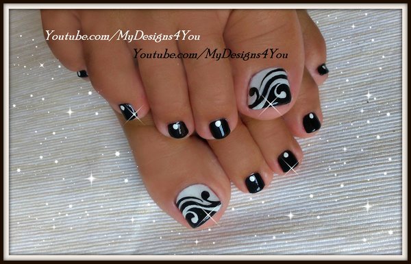Black and White Toe Nail Design Ideas for 2024 - wide 7