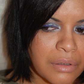 Blue & Silver with Mac Myth lippy