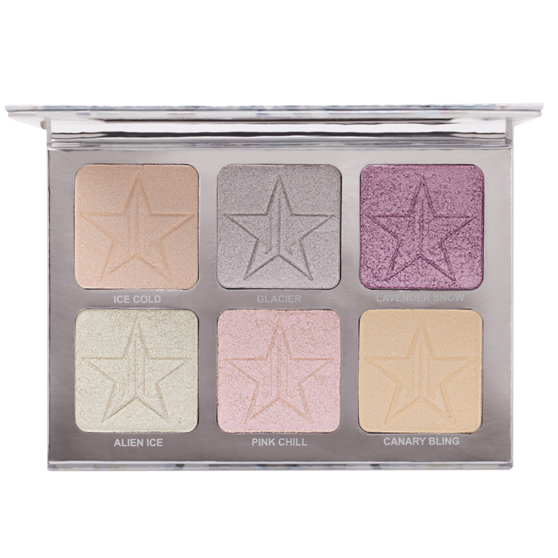 Jeffree Star Cosmetics Skin Frost Pro Palette Platinum Ice product smear.