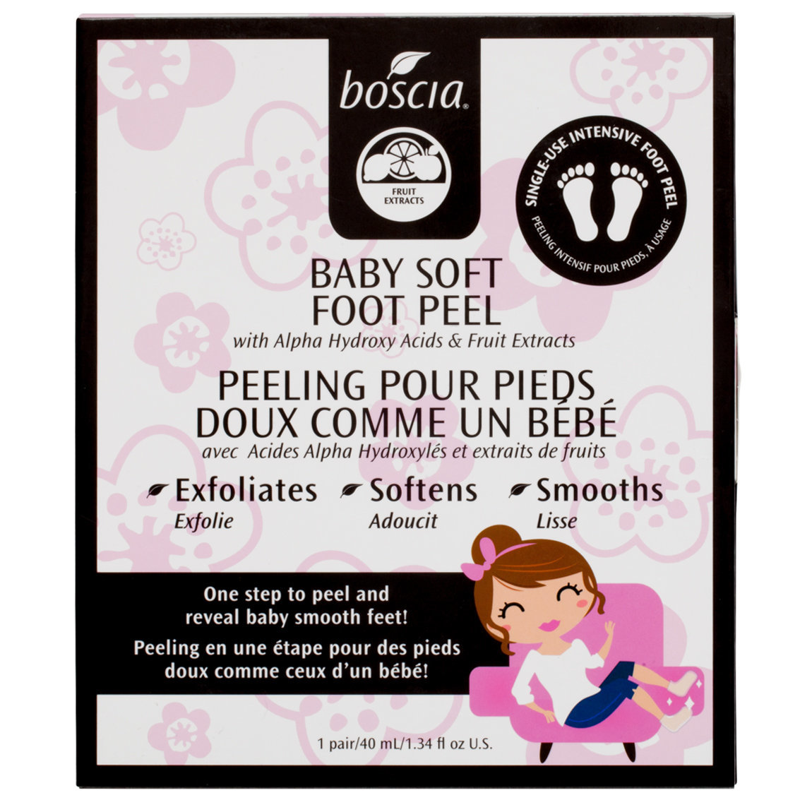 boscia Baby Soft Foot Peel product smear.