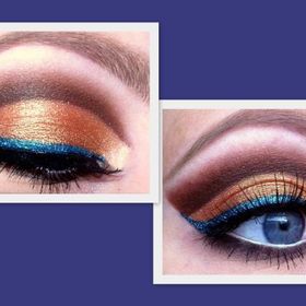 Copper with a pop of blue :)