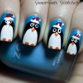 Festive Holiday Penguins!

http://samariums-swatches.blogspot.com/2011/12/festive-penguins-in-santa-hats.html