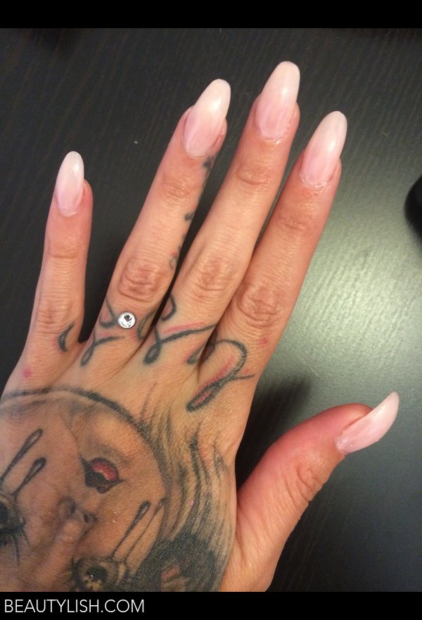 Nude pink almond nails | Kristine O.'s Photo | Beautylish
