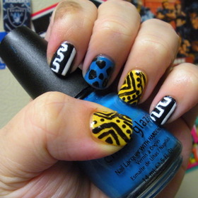 Tribal
OPI Suzy Says Feng Shui, The "it" Color, China Glaze Liquid Leather, and White on White
