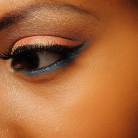 Coral, and hint of blue, nothing more nothing less to compliment a dress