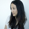Christina modeling Bling Strings on her dark brown/black hair!
