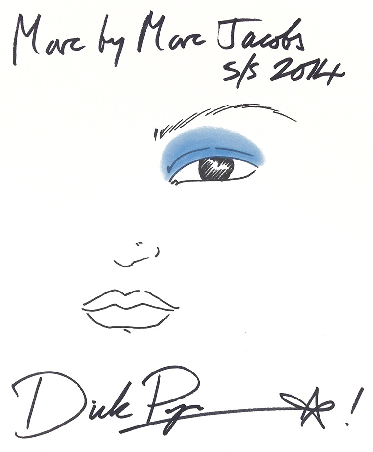 Dick Page NYFW Marc Jacobs Makeup: Face Chart