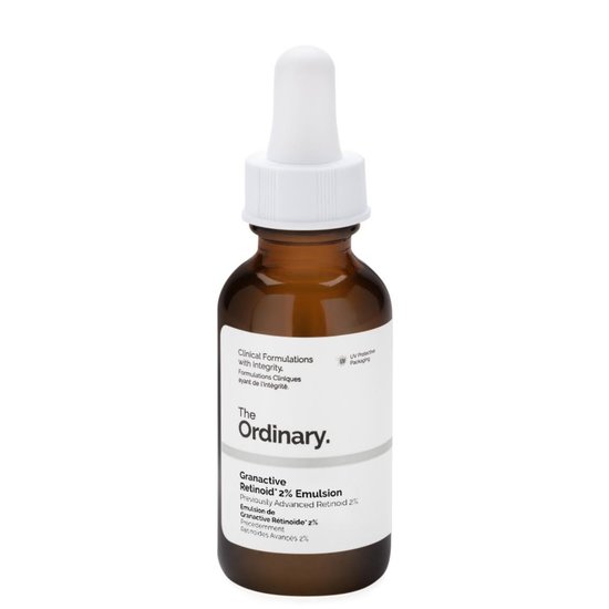 The Ordinary. Granactive Retinoid 2% Emulsion product smear.